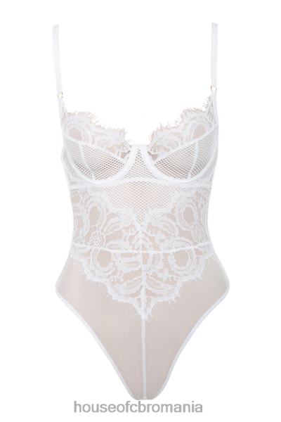 îmbrăcăminte House of CB nadia body alb din dantela X4F68820