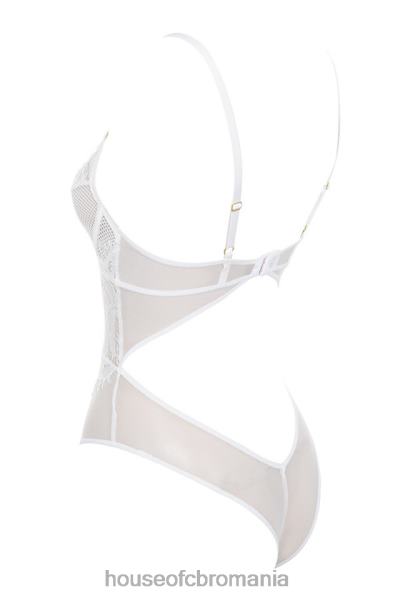 îmbrăcăminte House of CB nadia body alb din dantela X4F68820