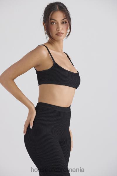 îmbrăcăminte House of CB Bralette din tricot cu nervuri negre mischa X4F68690