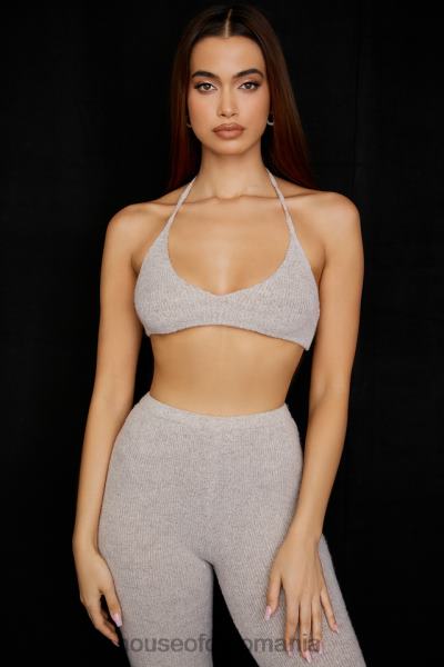 îmbrăcăminte House of CB bralette din tricot cu nervuri din fulgi de ovaz jolene X4F68731
