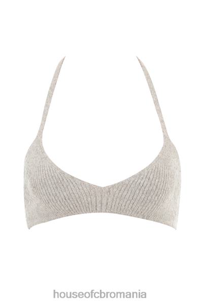 îmbrăcăminte House of CB bralette din tricot cu nervuri din fulgi de ovaz jolene X4F68731