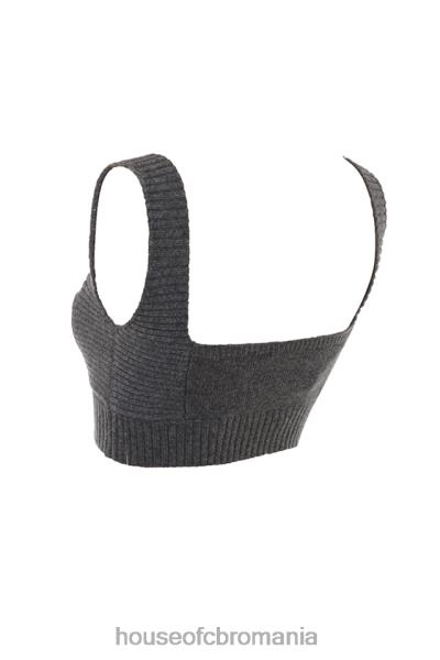 îmbrăcăminte House of CB bralette sia în amestec de cașmir, cărbune X4F68647