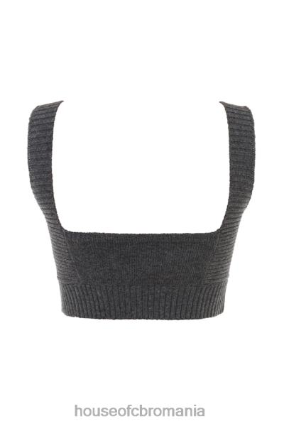 îmbrăcăminte House of CB bralette sia în amestec de cașmir, cărbune X4F68647