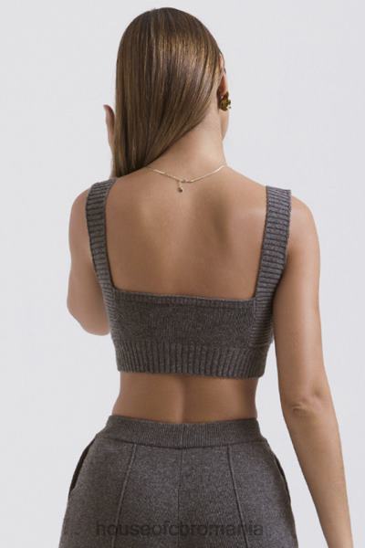 îmbrăcăminte House of CB bralette sia în amestec de cașmir, cărbune X4F68647