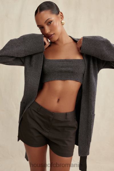 îmbrăcăminte House of CB bralette sia în amestec de cașmir, cărbune X4F68647