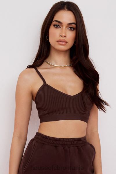 îmbrăcăminte House of CB evie brown bandage bralette X4F68760
