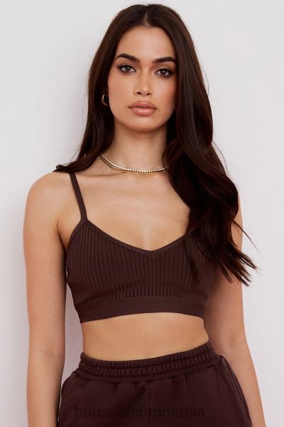 îmbrăcăminte House of CB evie brown bandage bralette X4F68760