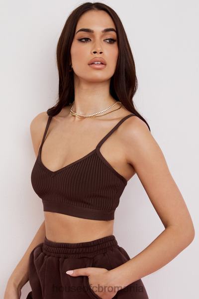 îmbrăcăminte House of CB evie brown bandage bralette X4F68760