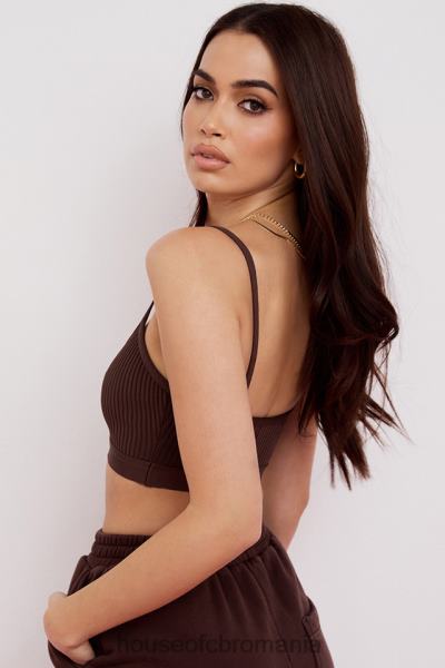 îmbrăcăminte House of CB evie brown bandage bralette X4F68760