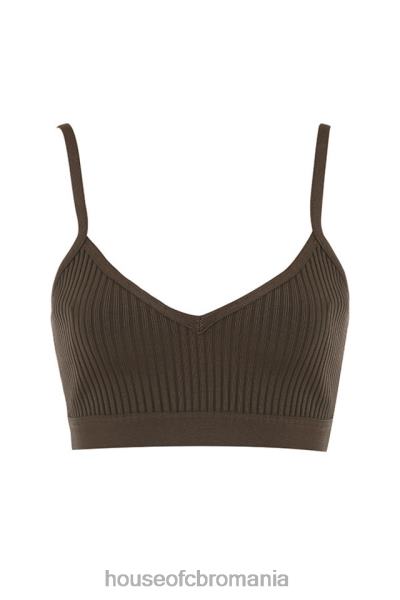 îmbrăcăminte House of CB evie brown bandage bralette X4F68760