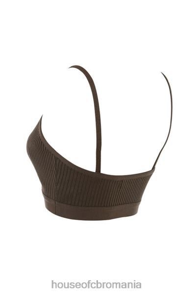îmbrăcăminte House of CB evie brown bandage bralette X4F68760