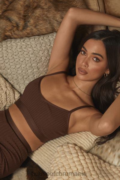 îmbrăcăminte House of CB evie ciocolată bandage bralette X4F68776