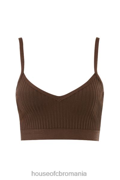 îmbrăcăminte House of CB evie ciocolată bandage bralette X4F68776
