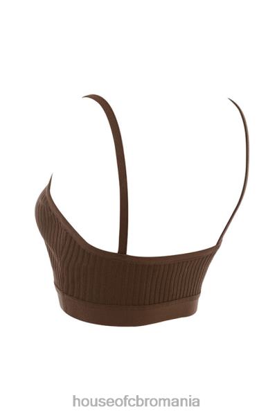 îmbrăcăminte House of CB evie ciocolată bandage bralette X4F68776
