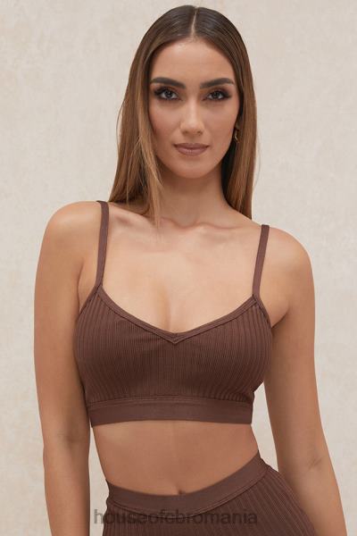 îmbrăcăminte House of CB evie ciocolată bandage bralette X4F68776