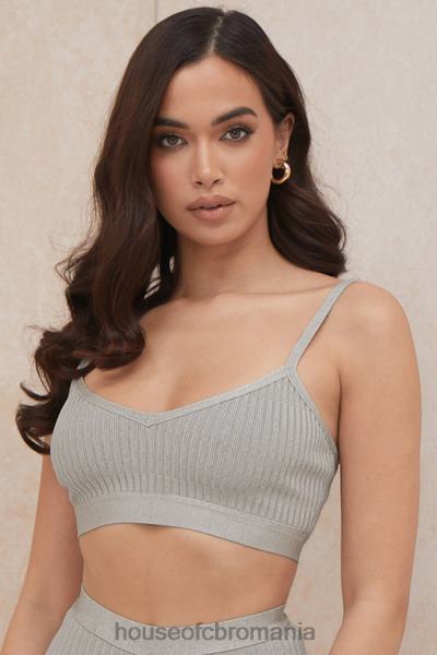 îmbrăcăminte House of CB evie grey marl bandage bralette X4F681057