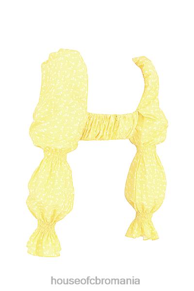 îmbrăcăminte House of CB top bralette henrietta lemon floral încrețit X4F68746
