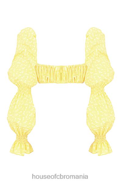 îmbrăcăminte House of CB top bralette henrietta lemon floral încrețit X4F68746