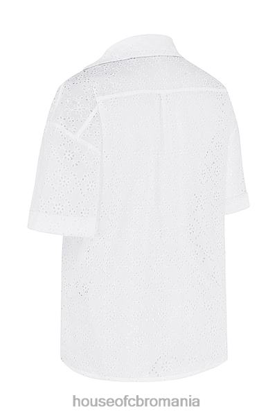 îmbrăcăminte House of CB cămașă albă din broderie englezească Carrie X4F68715