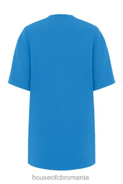 îmbrăcăminte House of CB tricou supradimensionat din jerseu de bumbac albastru quinn X4F68788
