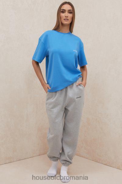 îmbrăcăminte House of CB tricou supradimensionat din jerseu de bumbac albastru quinn X4F68788