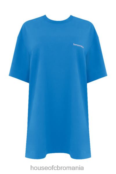 îmbrăcăminte House of CB tricou supradimensionat din jerseu de bumbac albastru quinn X4F68788