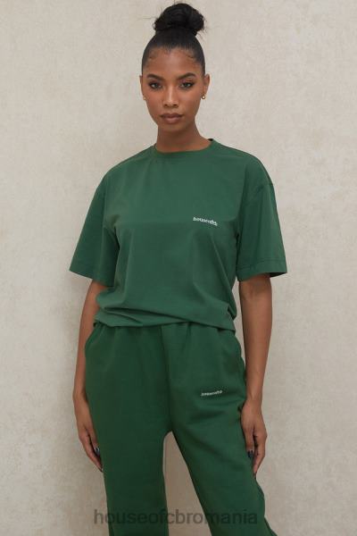 îmbrăcăminte House of CB tricou supradimensionat din jerseu de bumbac verde quinn X4F68789