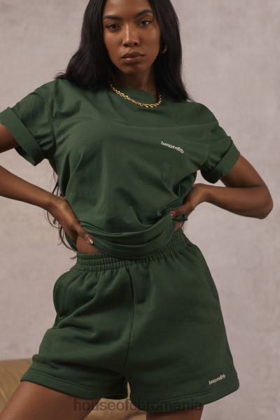îmbrăcăminte House of CB tricou supradimensionat din jerseu de bumbac verde quinn X4F68789