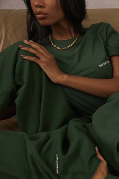 îmbrăcăminte House of CB tricou supradimensionat din jerseu de bumbac verde quinn X4F68789