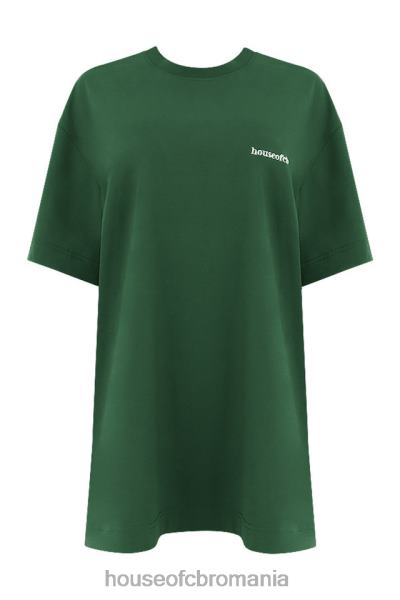 îmbrăcăminte House of CB tricou supradimensionat din jerseu de bumbac verde quinn X4F68789