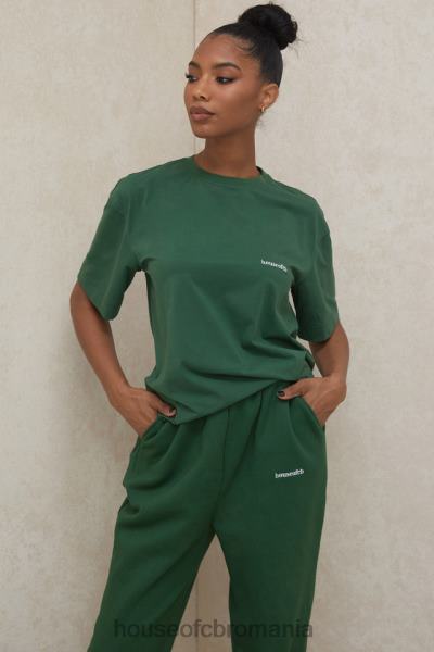îmbrăcăminte House of CB tricou supradimensionat din jerseu de bumbac verde quinn X4F68789