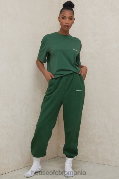 îmbrăcăminte House of CB tricou supradimensionat din jerseu de bumbac verde quinn X4F68789