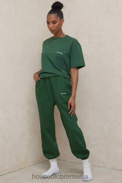 îmbrăcăminte House of CB tricou supradimensionat din jerseu de bumbac verde quinn X4F68789