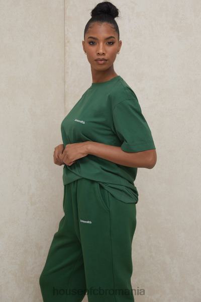 îmbrăcăminte House of CB tricou supradimensionat din jerseu de bumbac verde quinn X4F68789