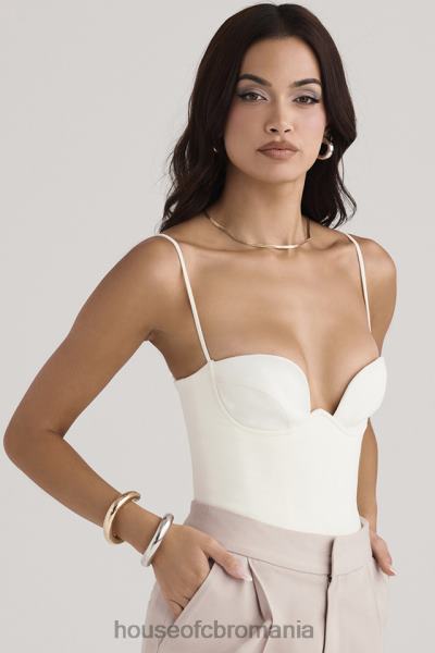 îmbrăcăminte House of CB Body cu sârmă de culoare fildeș X4F6855