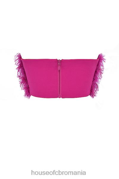 îmbrăcăminte House of CB Fenella roz fierbinte trimted bandeau X4F68698