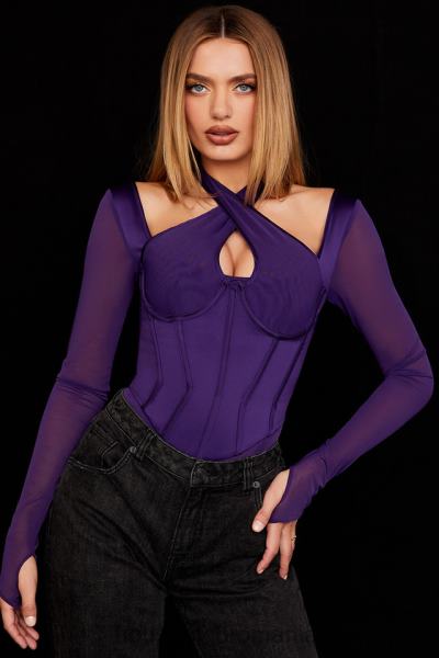 îmbrăcăminte House of CB angharad struguri body corset halterneck X4F6874