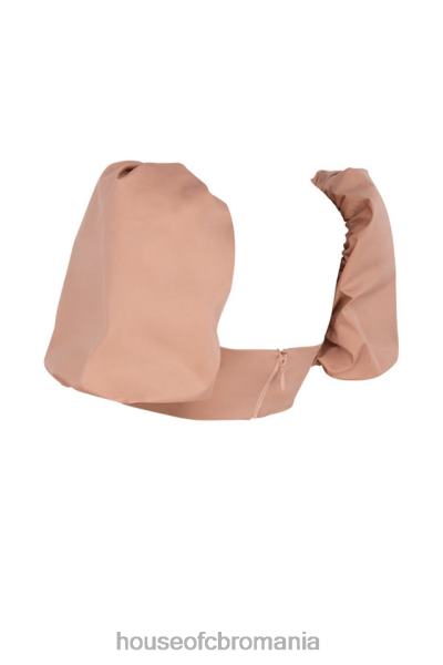 îmbrăcăminte House of CB bralet cu mâneci bufante hedy camel X4F68107
