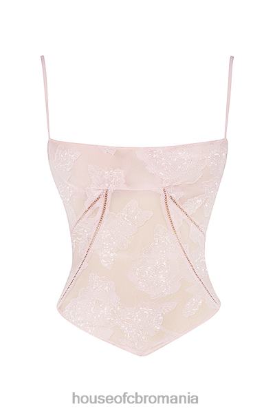 îmbrăcăminte House of CB camisole roz din dantelă florală lisette X4F68704
