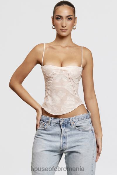 îmbrăcăminte House of CB camisole roz din dantelă florală lisette X4F68704