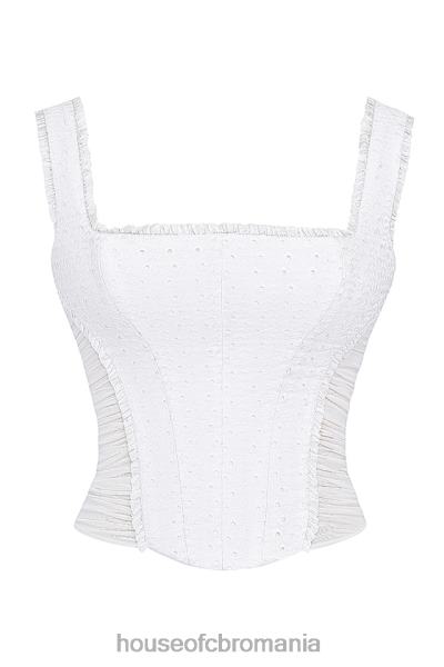 îmbrăcăminte House of CB catalina white broderie anglais corset X4F6821
