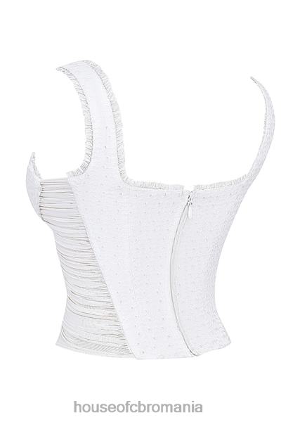 îmbrăcăminte House of CB catalina white broderie anglais corset X4F6821
