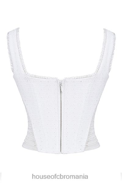 îmbrăcăminte House of CB catalina white broderie anglais corset X4F6821