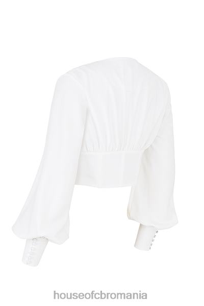 îmbrăcăminte House of CB corset alb mirabelle cu dantela X4F6882