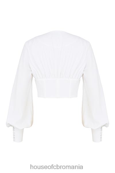 îmbrăcăminte House of CB corset alb mirabelle cu dantela X4F6882