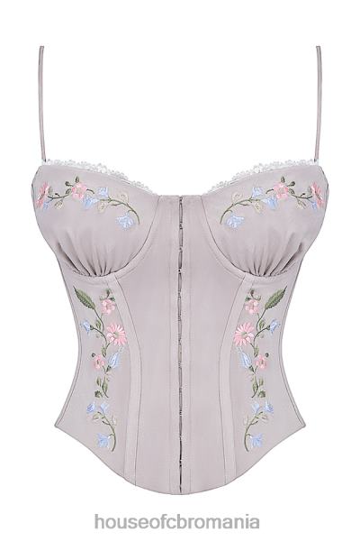 îmbrăcăminte House of CB corset brodat petunia lavanda deschisa X4F6826