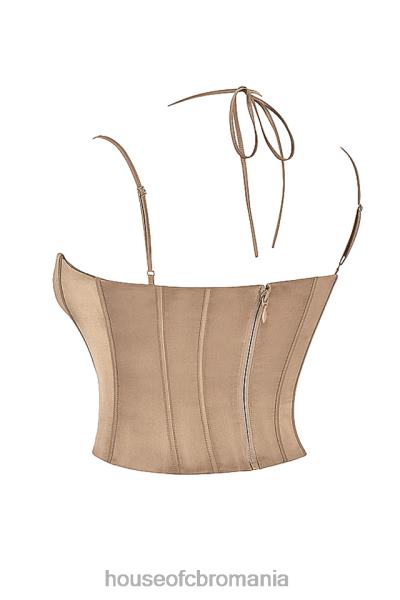 îmbrăcăminte House of CB corset chantelle latte din satin X4F6860