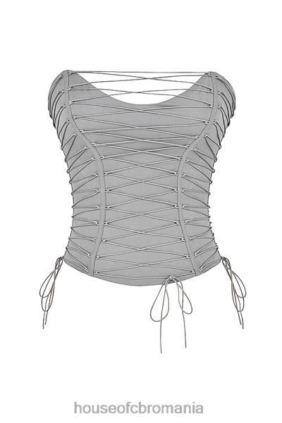 îmbrăcăminte House of CB corset cu șireturi mirabelle smoke X4F6840