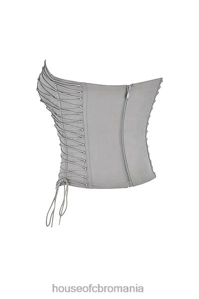 îmbrăcăminte House of CB corset cu șireturi mirabelle smoke X4F6840