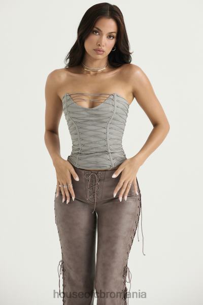 îmbrăcăminte House of CB corset cu șireturi mirabelle smoke X4F6840